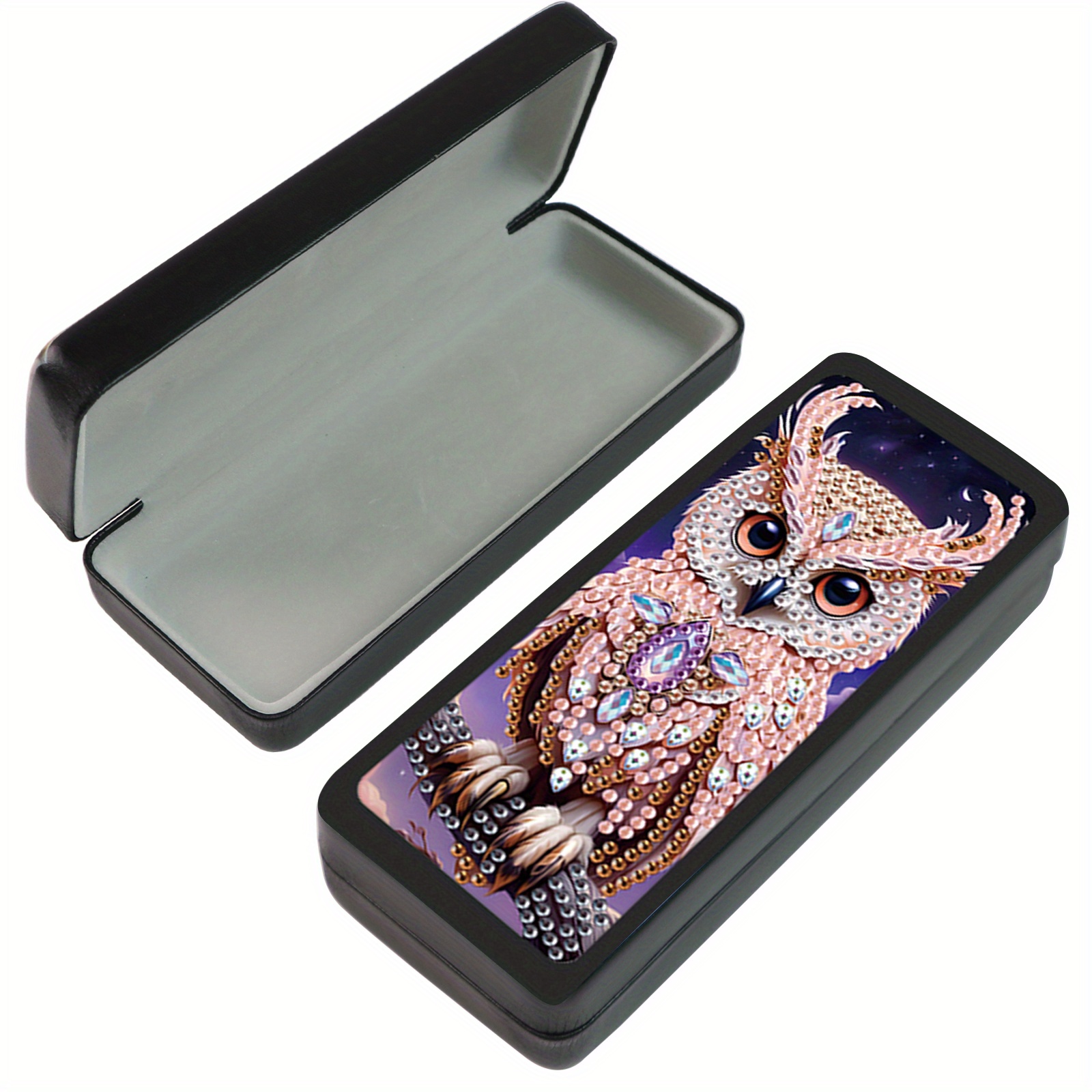 

1pc 5d Diamond Art Owl Painting Case Kit, Diy () , Irregular Shaped Diamond Art Storage Box For , - ,