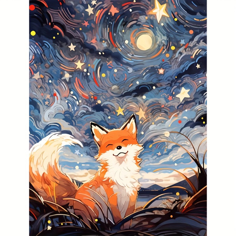 

Fox Diy -by- Kit For Adults - 16x20" , Painting Set For Decor