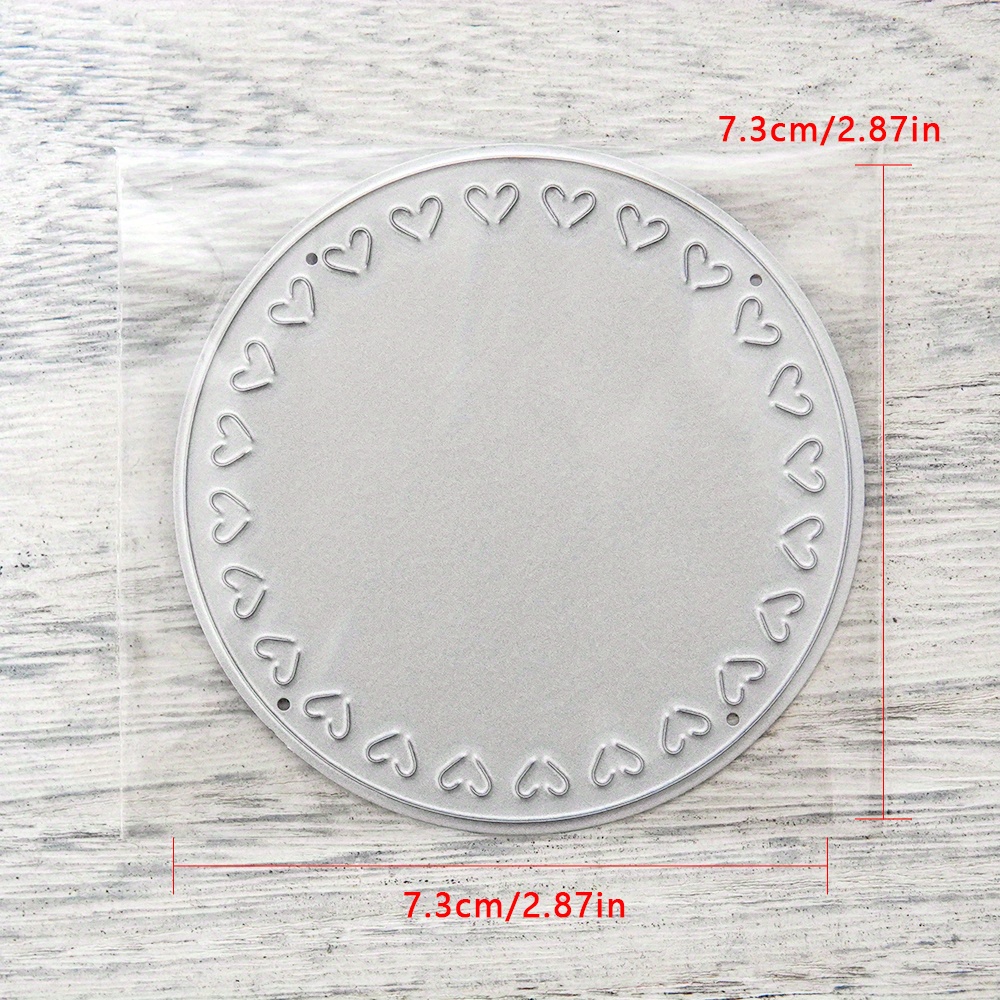 Peach Heart Circular Background Stencils, Stencils For Handmade Diy Gifts, Birthday Wishes Thank You Cards, Diary Manuals, Magazines Greeting Card Decoration Painting Stencil