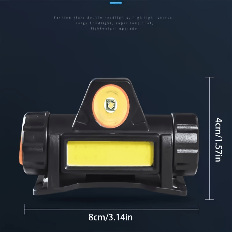 2pcs Ultra-Bright LED Headlights Rechargeable Flashlights