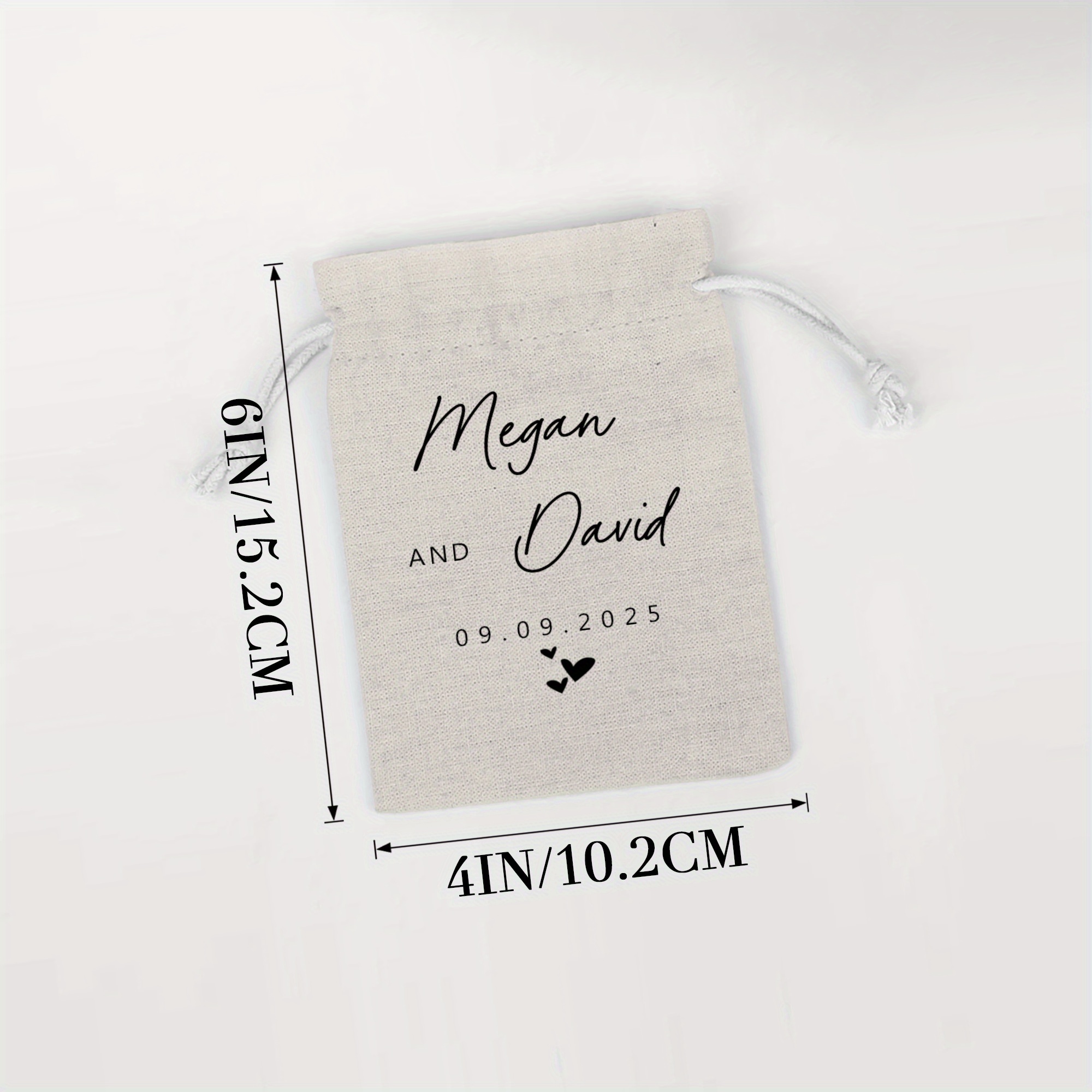 TEMU Regalo /Lui Borsa Regalo Personalizzata con Copywriting per Festa di Matrimonio, Borsa Souvenir con Personalizzato, Borsa con Coulisse
