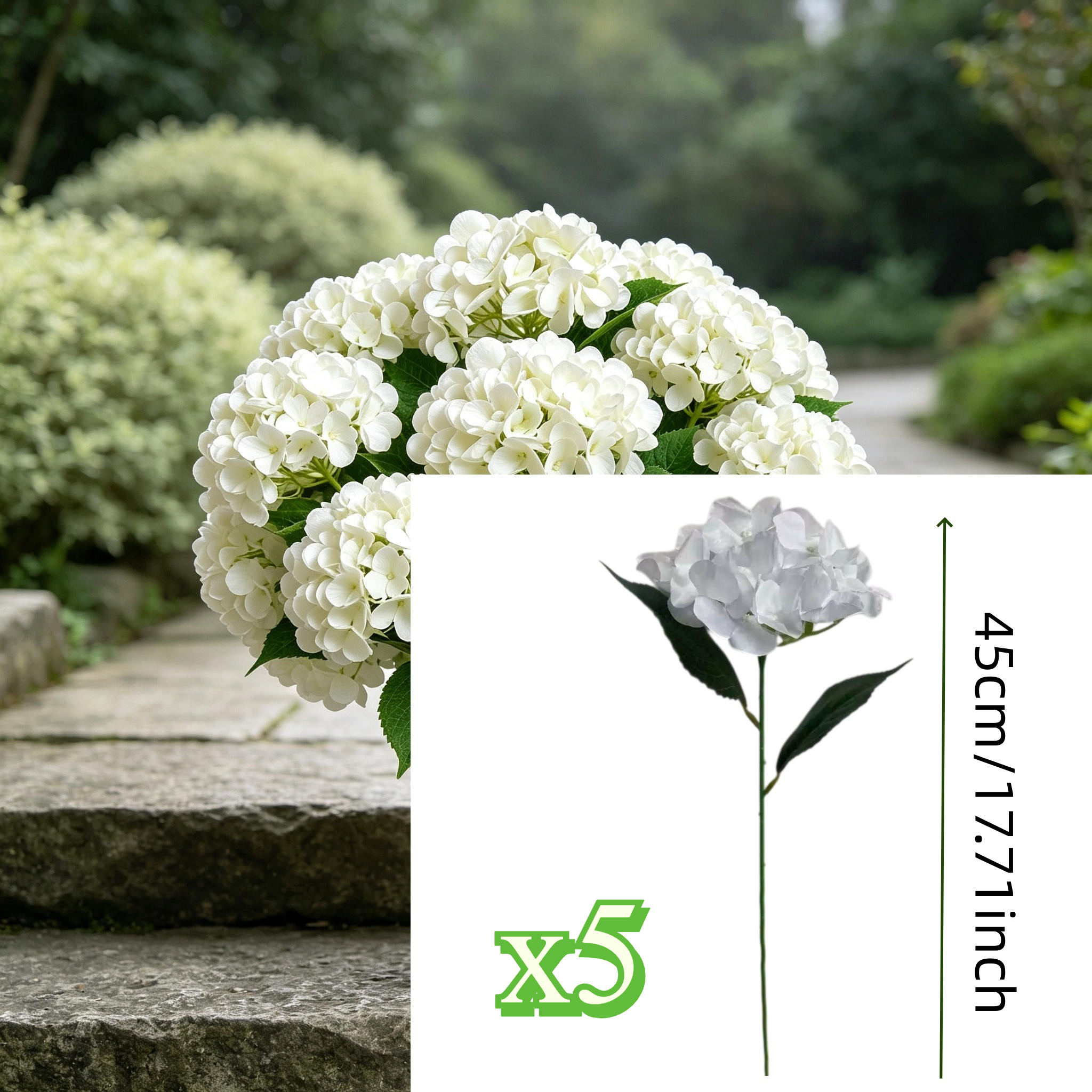 TEMU 5pcs High-quality White Artificial , Fake With Stems, White Artificial , Suitable For Wedding Bridal Bouquets, Home Party Centerpieces, Floral