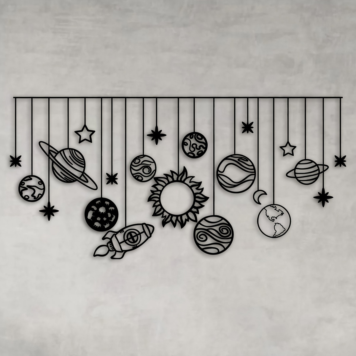 TEMU 2d Flat - [2d Flat] 2d Acrylic 1pc, Acrylic Solar System Wall Art, Space Art, , Modern Laser Cut Decor, Suitable For Home, Decoration, Decor,