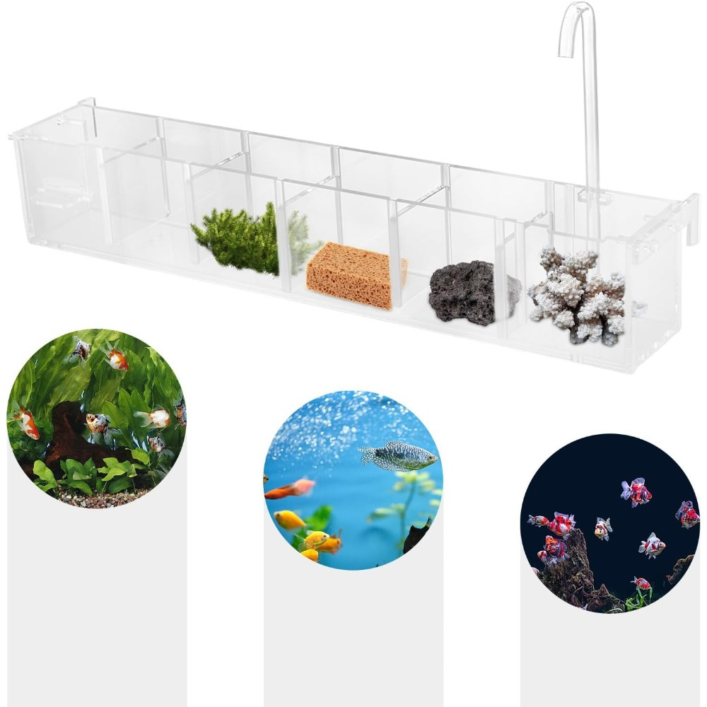 aquarium fish waste collector aquarium filter accessory external hanging  diy aquarium overflow with fish impurity separator collection box fish tank  siphon filtration system, without battery - pet supplies - Temu
