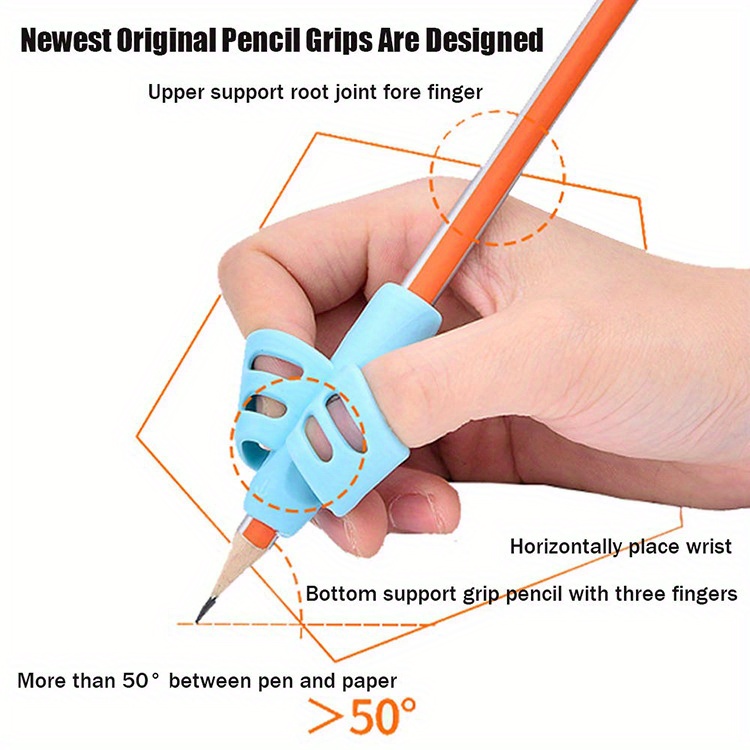 8 pack pencil grips for handwriting pencil gripper and holder posture correction training writing improves posture   pencil holder     material Product details 5