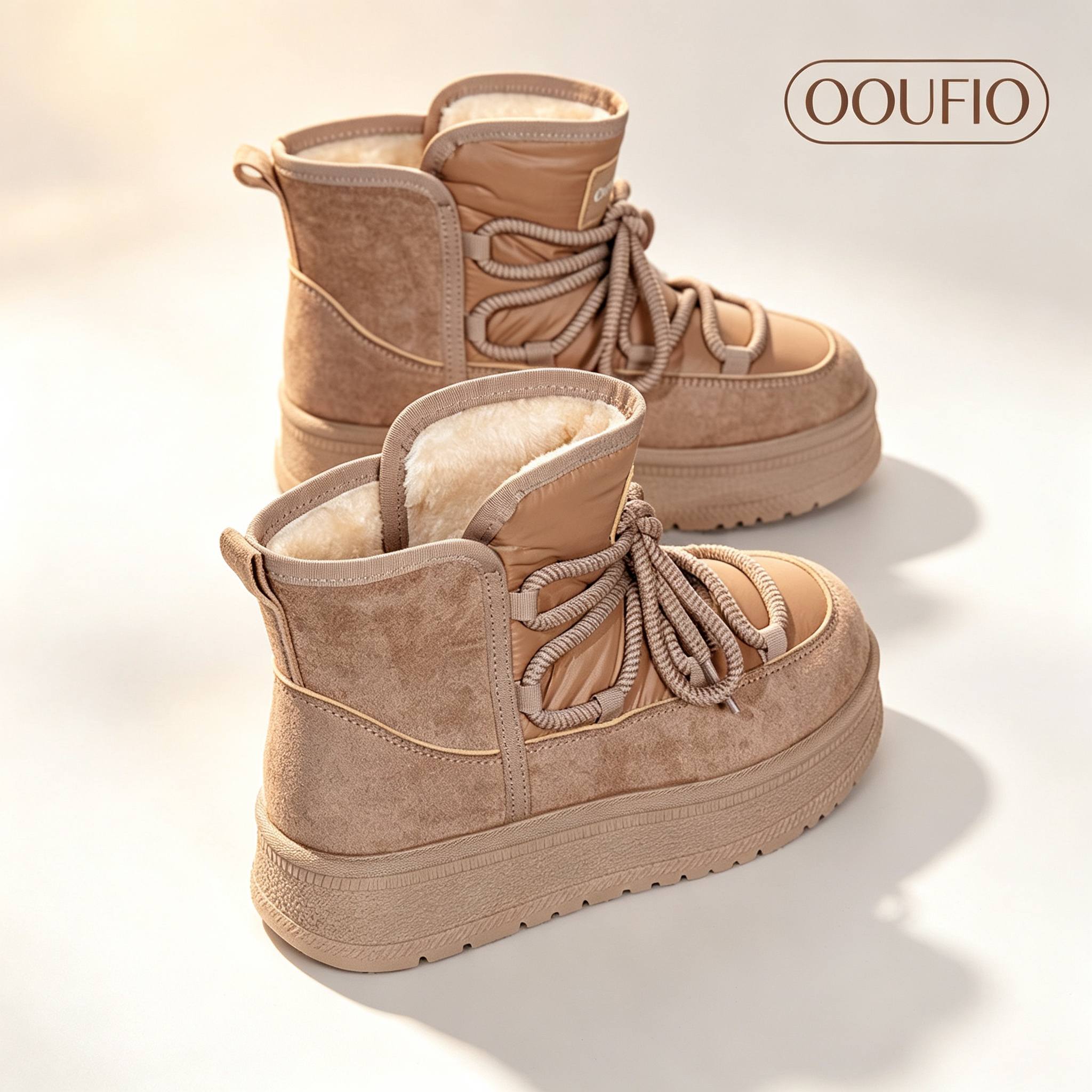 TEMU Women's Plus Size Wide Fit Vintage -lined Boots, Basic Winter Daily Wear Warm Snow Boots