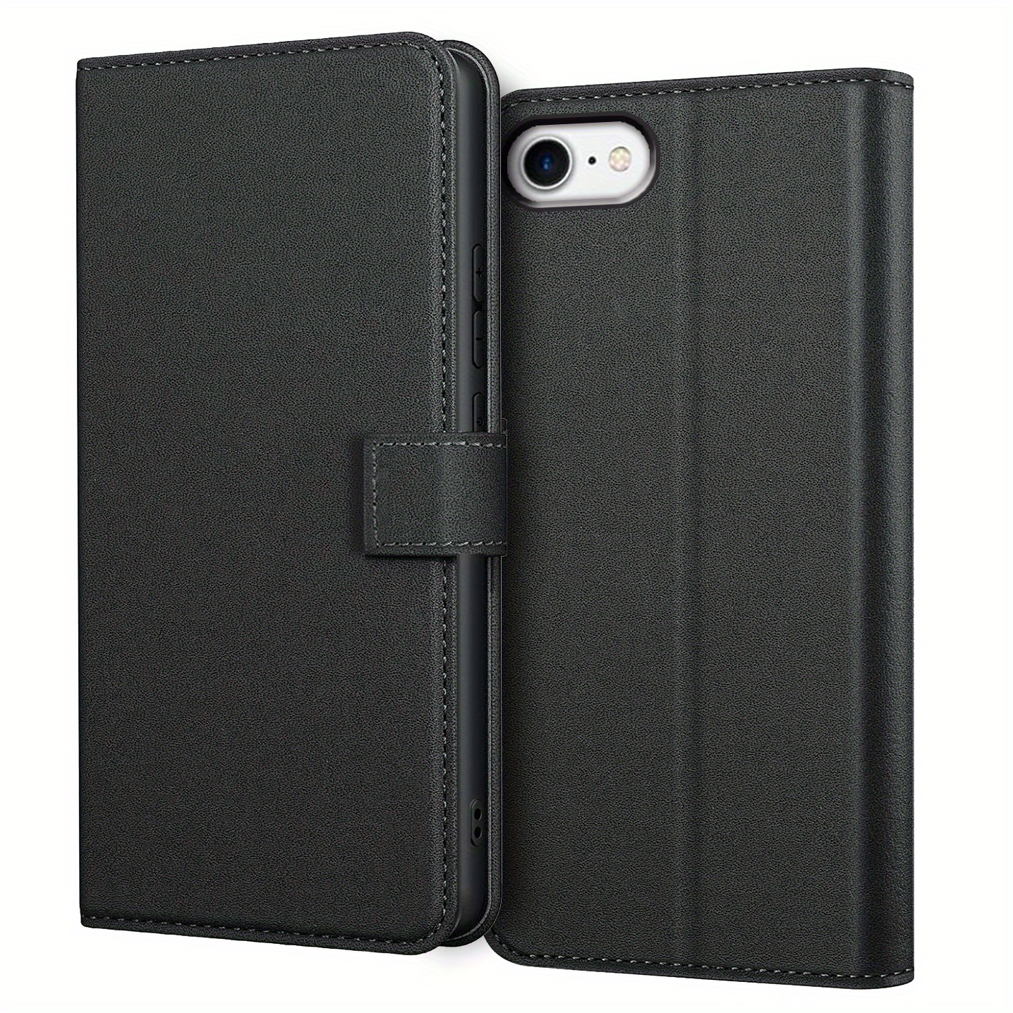 TEMU Phone Case: For Iphone 7 / Iphone 8 / Iphone Se 2 3 Case With Kickstand Pu Leather Card Slot Flip Protective Phone Case Cover