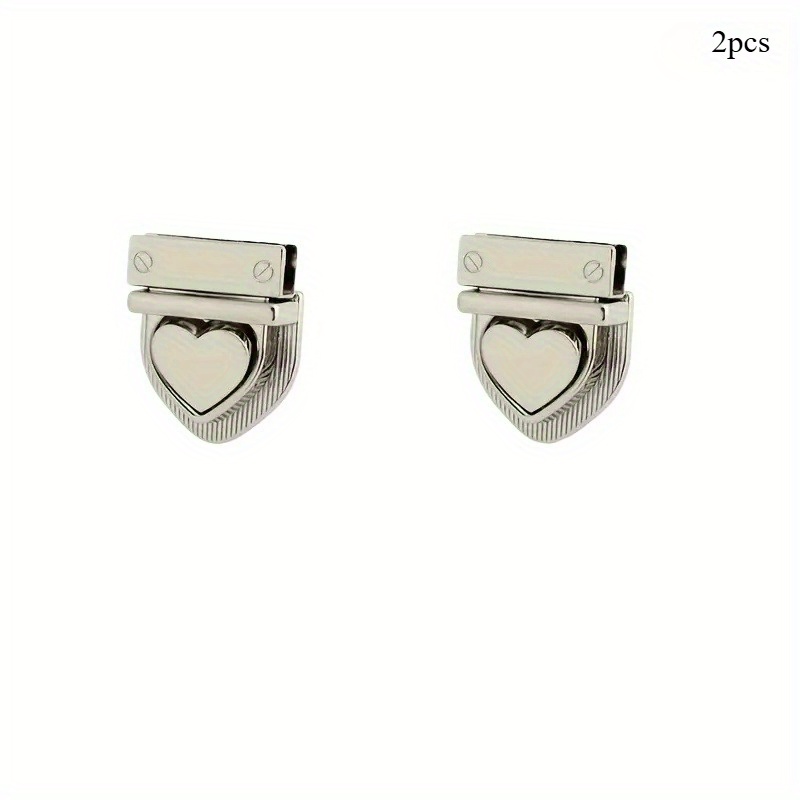 E-shop Set mit 2 herzförmigen Twist-Lock-Verschlüssen - Modische, robuste und benutzerfreundliche Druckknöpfe für Handtaschen,