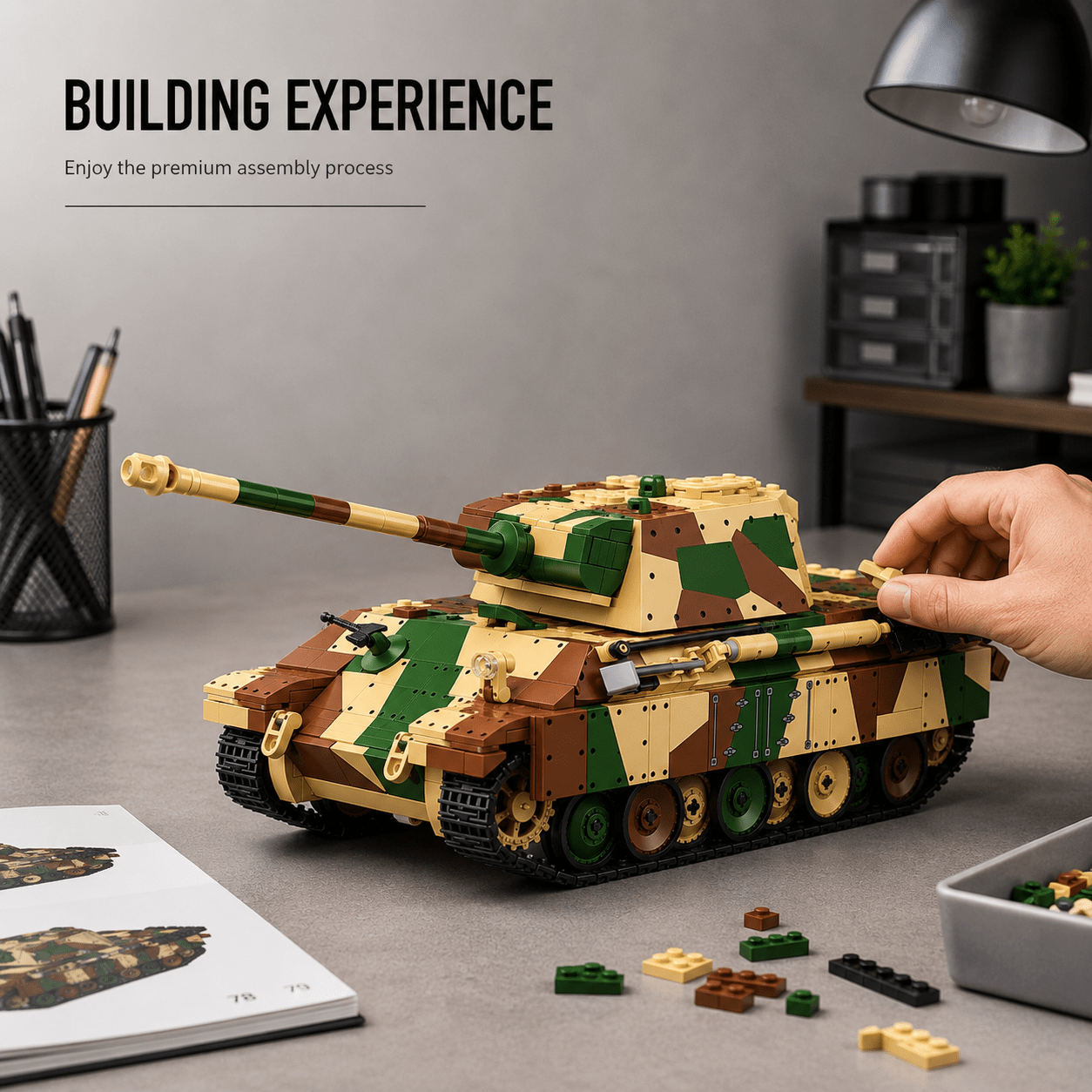1926pcs TANK Detailed DIY Creative Building Blocks Toy Set