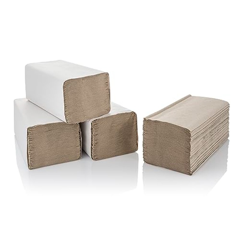 5000pcs Folding Hand Towels 1-ply 25 Cm Natural Crepe Zz-fold Hand Towel Paper Disposable Towels