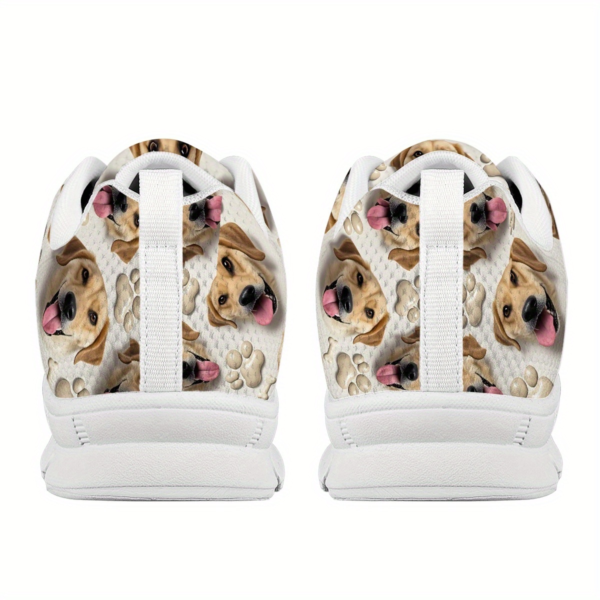 Dog And Dog Paw Print Pattern 2D Printed Custom Sneakers -... product image 7
