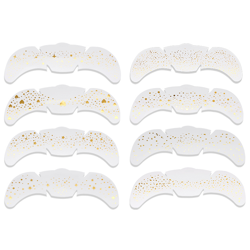 Image of 8 Sheets Golden Freckles Stickers Heart Freckle Tattoos Stickers Waterproof Temp Tattoos With Heart Dot Pattern For Accessories For Party Festival