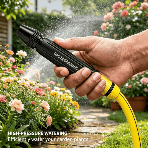 black household high pressure water gun car washing and flower watering dual purpose adjustable nozzle multi functional gardening flushing water gun pure copper joint leak proof and durable