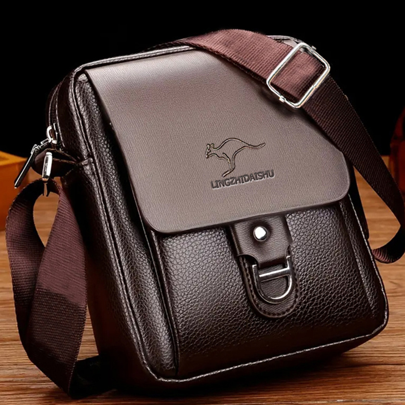 TEMU Lady Crossbody Bag - 's And Women'-shoulder Bag With Crossbody Strap, Casual Vertical Style, Kangaroo Print, Business Travel, Portable, Carry-on