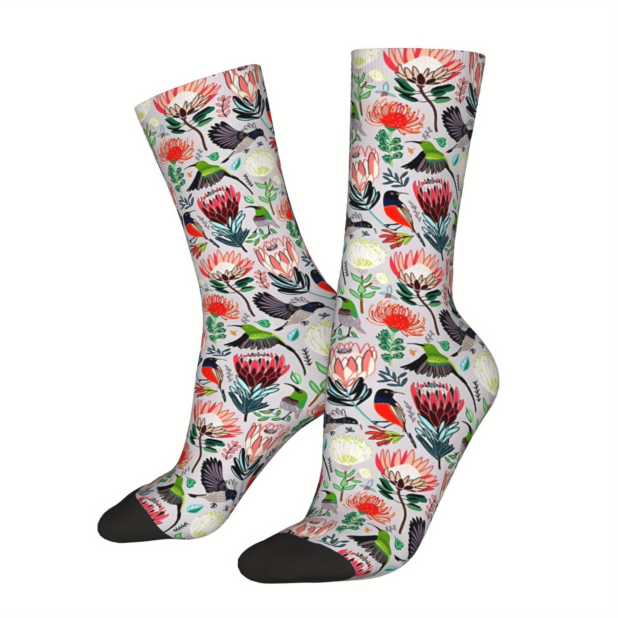 TEMU 1 Pair Printed Men's Socks Novelty Sock