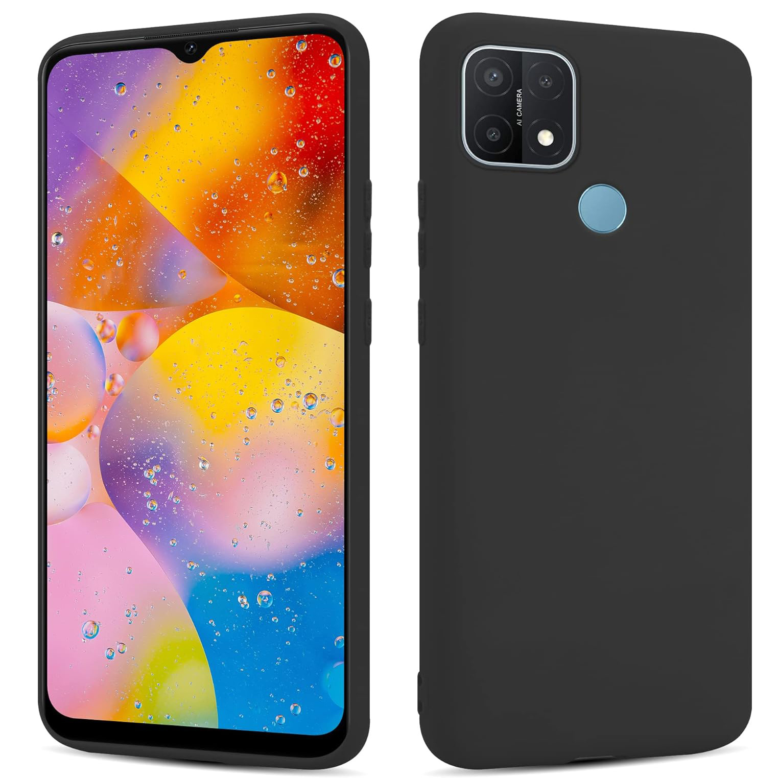 TEMU Phone Case: Case For Oppo A15, Oppo A15s, Black Soft Silicone Case, Anti-scratch Shockproof, Bumper Protective Phone Cover