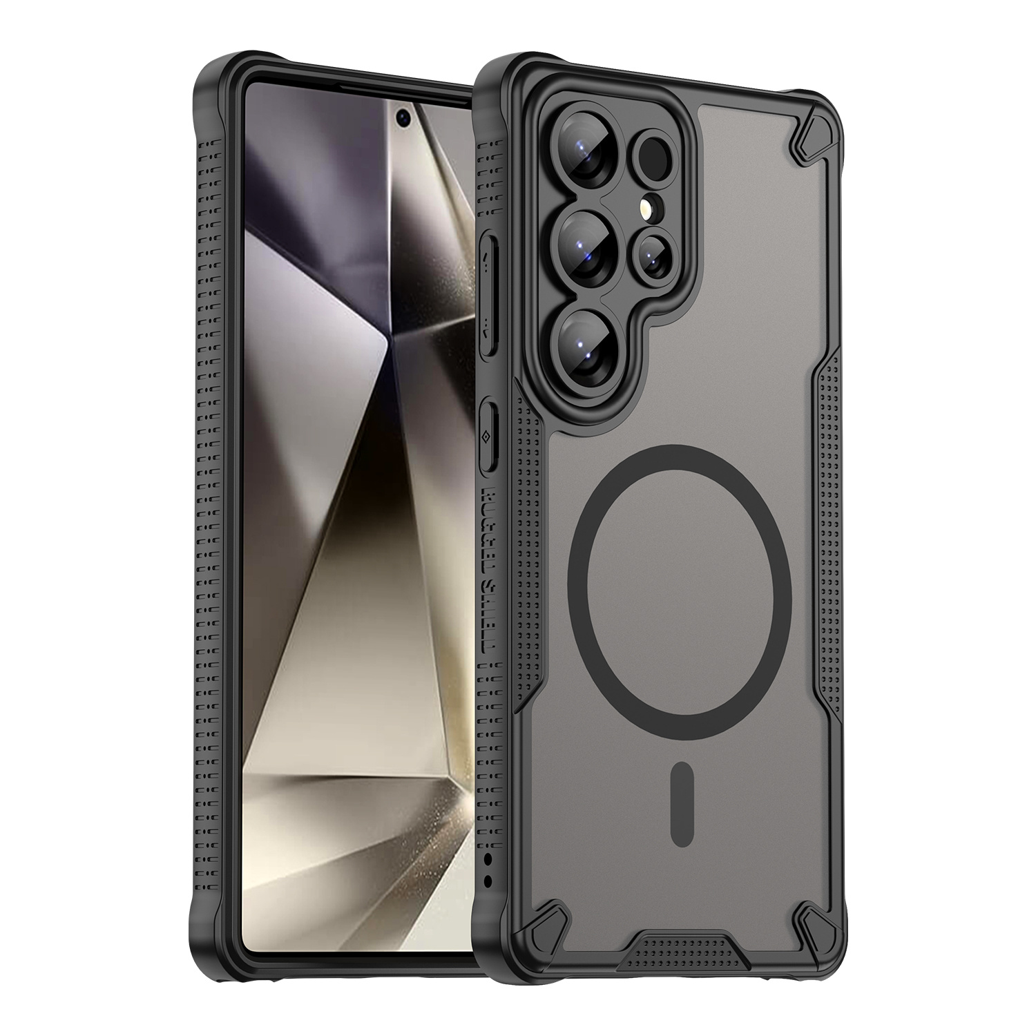 E-shop Handyhülle: Premium-Design-Handyhülle im Mecha-Stil mit Magnetverschluss, passend für for Galaxy S26 Ultra, S26+, Galaxy S25 Ultra, S25 Plus,