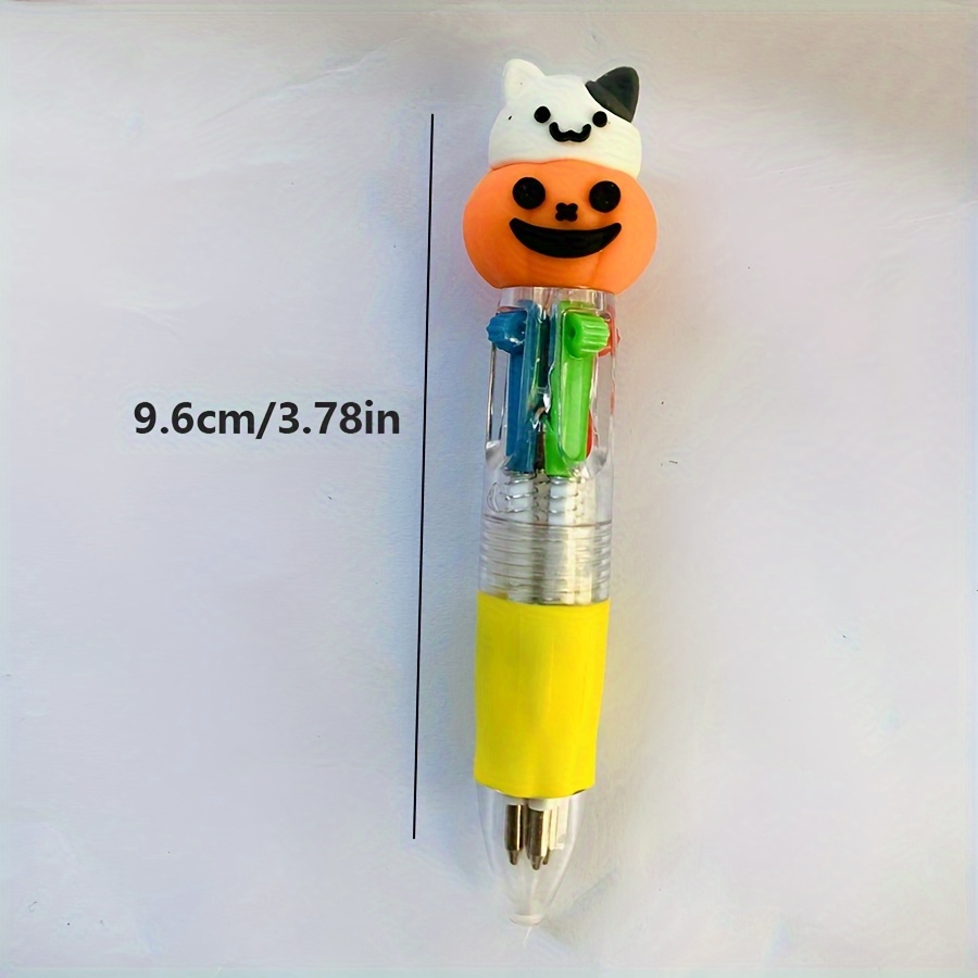 24 creative four-color halloween themed mini pens showcasing    , mixed with four colors (green, blue, pink, red),   party gifts, gifts, and office supplies., party favors, office stationery, fun accessories,   style, durable plastic, lightweight pen, themed stationery, novelty pen, gift  , students supplies, school supplie, pen for writing Product details 1