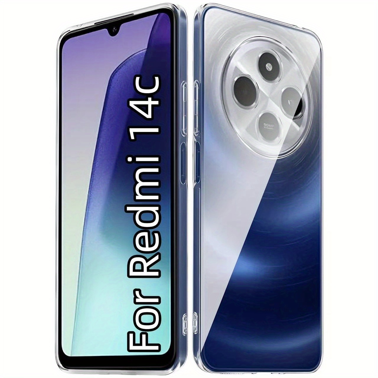 Etui za telefon - Prozoren TPU etui za telefon, odporen na udarce, proti porumenelosti, za Xiaomi Redmi 14C 13C 4G/5G 12 4G/5G 12C, kristalno