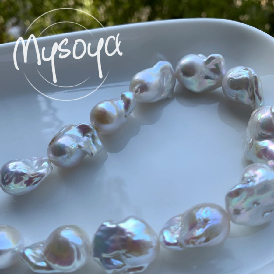 mysoya elegant large white baroque pearl necklace 14 16mm with exquisite gift box     parties birthdays anniversaries weddings thanksgiving christmas new year valentines day gift for him   for christmas   thanksgiving details 2