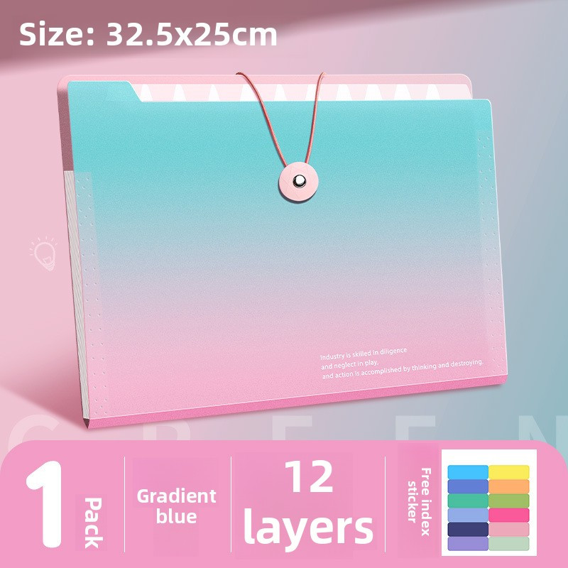 A4 Expanding Accordion Folder Organizer - 16 Pockets Document Holder With Index Dividers, Thickened Portable File Storage For Office School Supplies, Exam Paper Organizer And Classifying Accessory