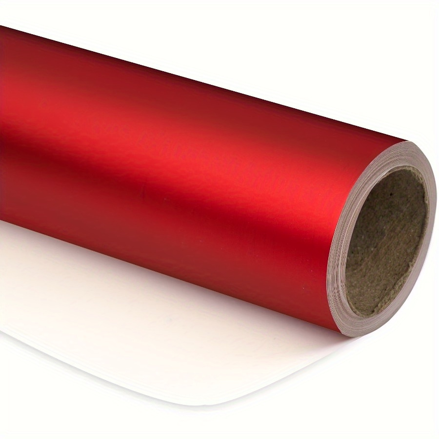 

Red Metallic Gift Wrap Roll 17.3" X 400" - Weddings, Valentine's Day, Birthdays & Christmas - And For Diy Bouquets