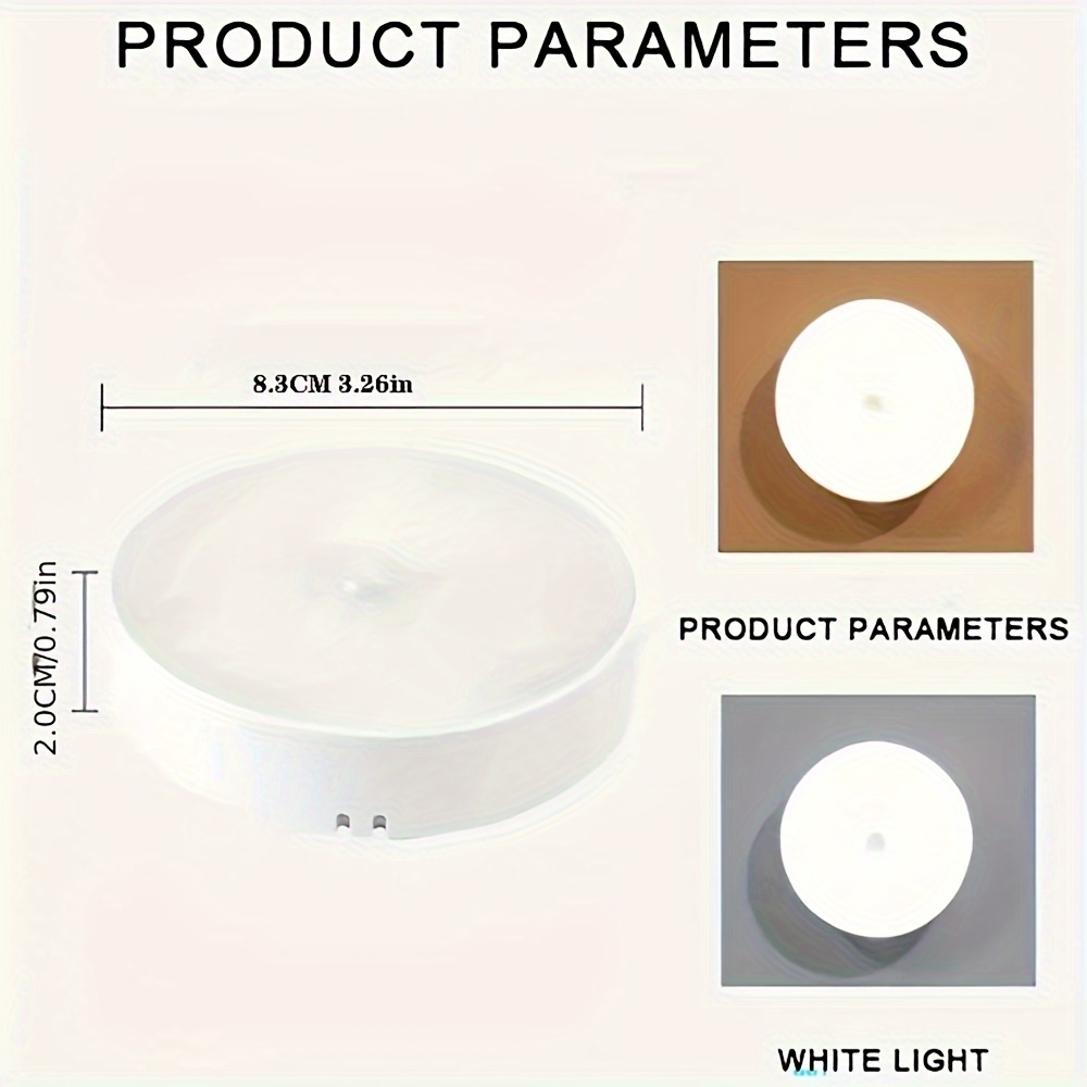 1/2/3 Piezas Luz Nocturna LED Recargable USB, Sensor de Movimiento, Iluminación Suave, Luces con Montaje Magnético, Tono Cálido y Blanco, Superficie Pulida, Ideal para Salón, Dormitorio, Armario, Pasillo, Zapatero e iluminación nocturna, Batería