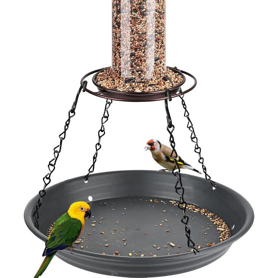 Image of Bird Seed Catching Tray, Unpolluted Hanging Bird Feeder Tray Platform, For Catching Garden Seeds, Plastic Material, 1pc