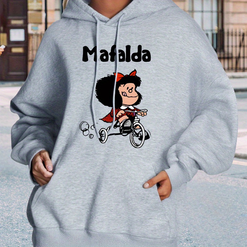 Women'S Casual Hooded Sweatshirt with Drawstring