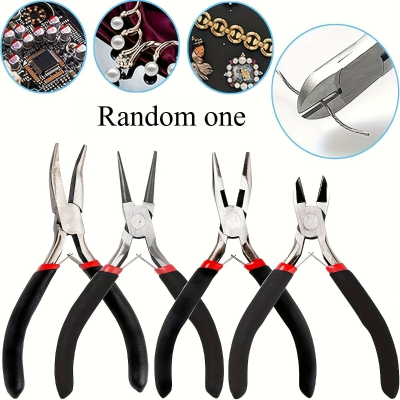 TEMU Jewelry Making Pliers Tool Set, Including Random Piece Needle Nose Pliers/chain Nose Pliers, Round Nose Pliers, Bent Nose Pliers, And Wire