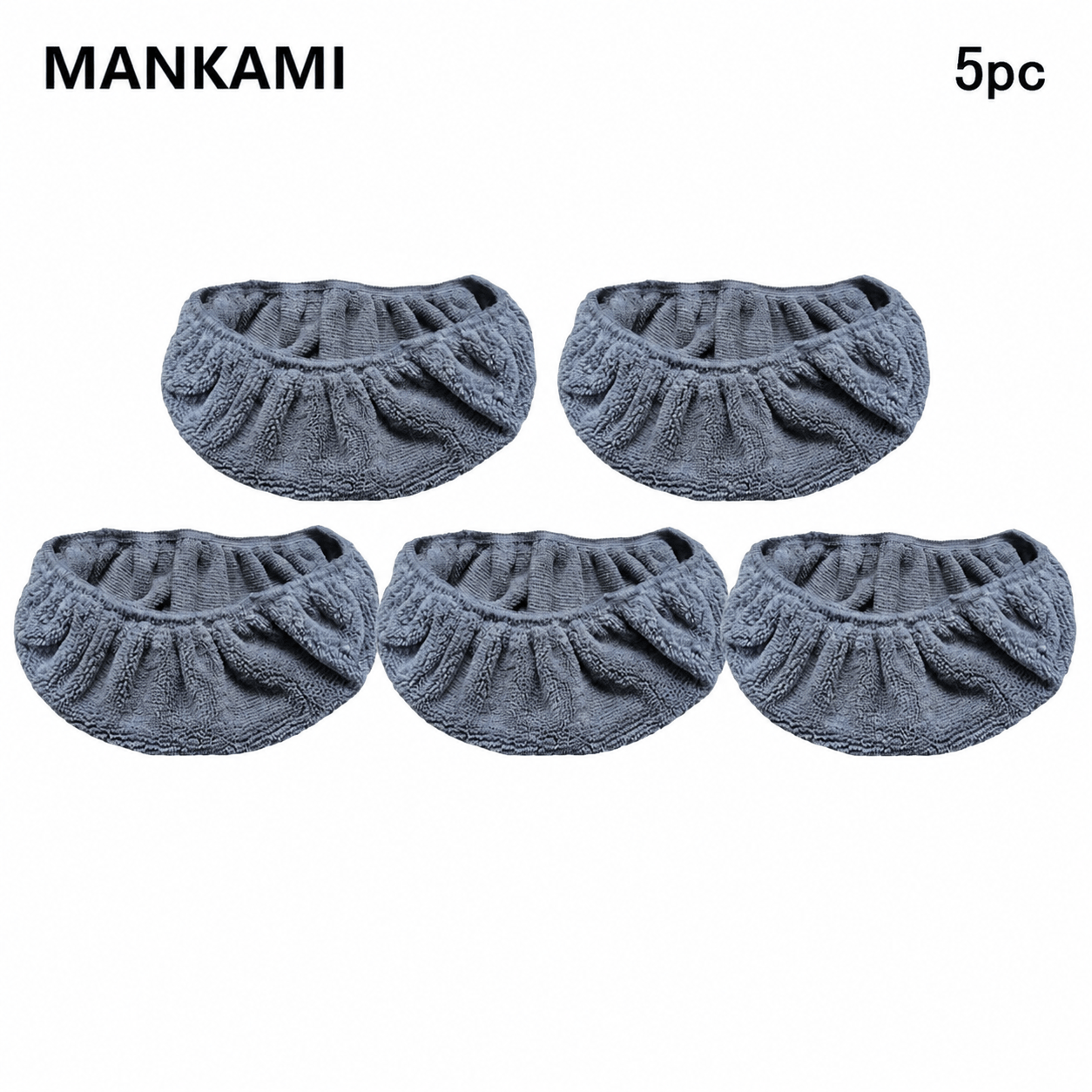 TEMU 5pcs Reusable Microfiber Mop Pads Suitable For Cleaning, Washable High Absorbency Replacement Cloths Compatible For Flat Mop Heads, To 26 X 12cm