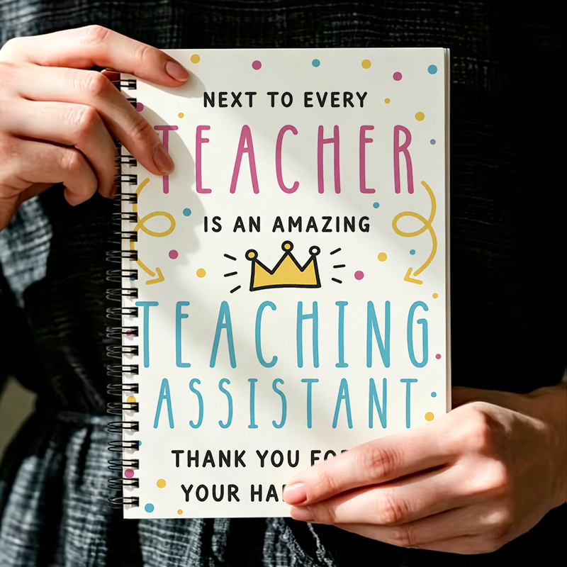 TEMU 1pc 1-punch Perforated Notebook - Compact Portable Journal Suitable For Lesson , Note-taking & Office Use, Adorable Teaching Gift For Tas,