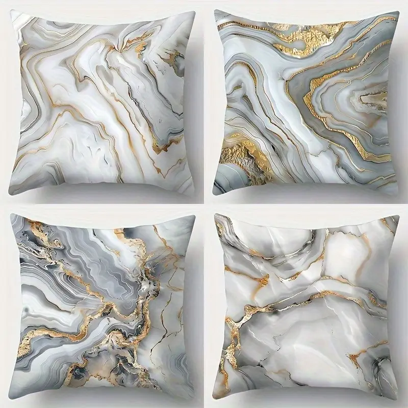4pcs double sided printed pillow covers soft plush decor with zipper closure machine washable multiple sizes for living room bedroom sofa decorative pillows bedroom accessories luxurious design durable fabric sofa accessories vintage style print interior designers 2d flat Product details 0