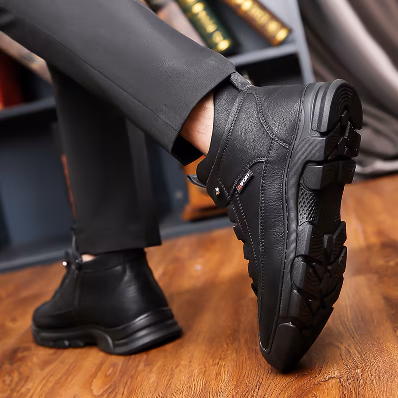 mens winter boots slip resistant anti kick all terrain traction eva sole like upper adjustable closure cushioned insole for outdoor casual everyday black boots for men slipresistant shoes sleek breathable interior Product details 17