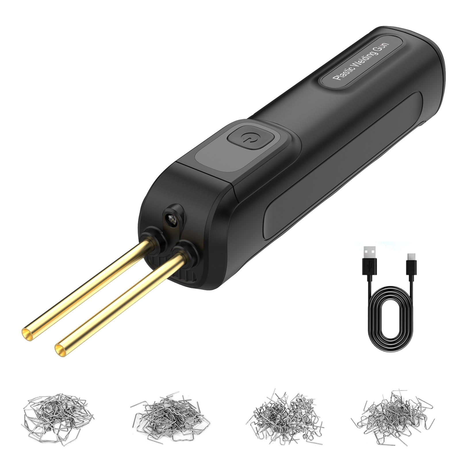 Image of Cordless Portable Plastic Welding Gun Kit, Rechargeable Plastic Welder Set With 200pcs 4 Types Hot Rivets, For Bumper Repair, Diy & Professional Plastic Welding Work