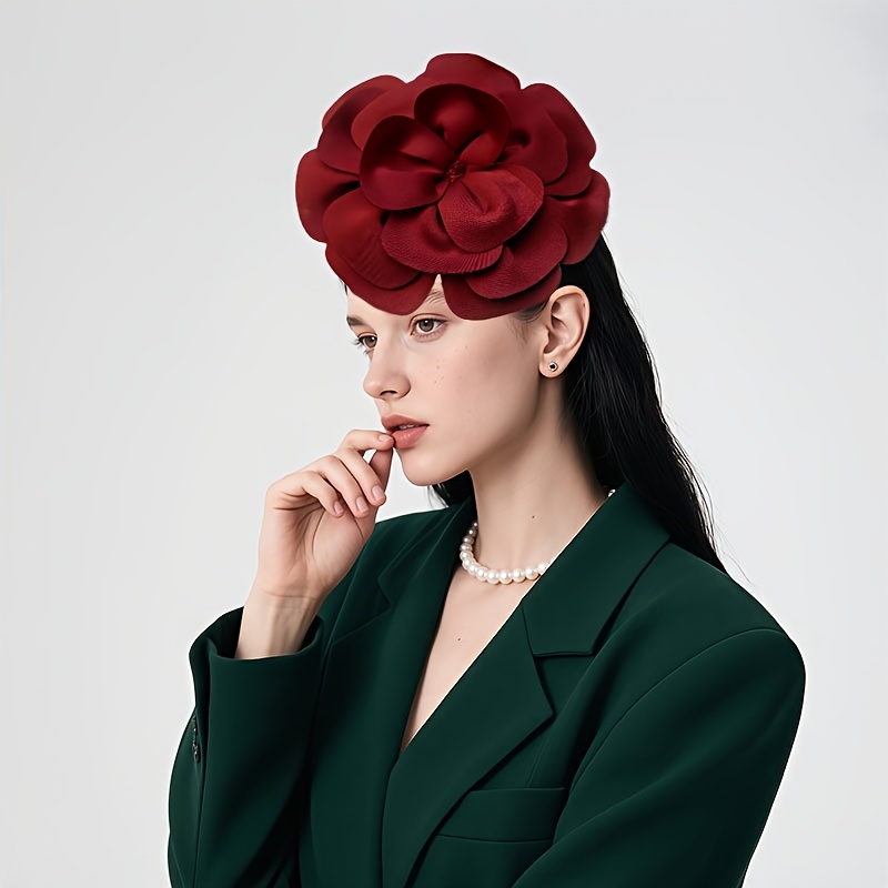 1 Elegant Blue Floral Hairpin | Exquisite , Suitable For Weddings, , Racecourses, Birthday Parties, And Other High-end Occasions, High-quality , Essential For Fashion Enthusiasts, Made Of Acrylic