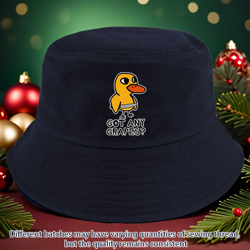 TEMU 1 "got Any Grapes" Bucket Hat | Lightweight, Multicolor, Machine Washable