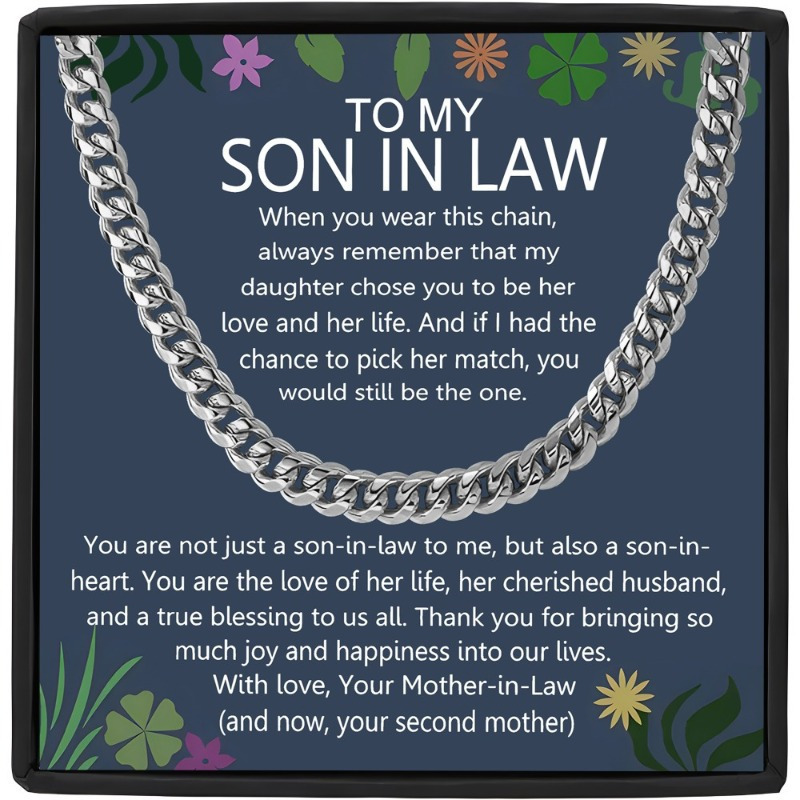 

The Box For My Son-in-law Includes A Necklace, A And Necklace, A Suitable For My Son-in-law, A , A Unique And , , Suitable F