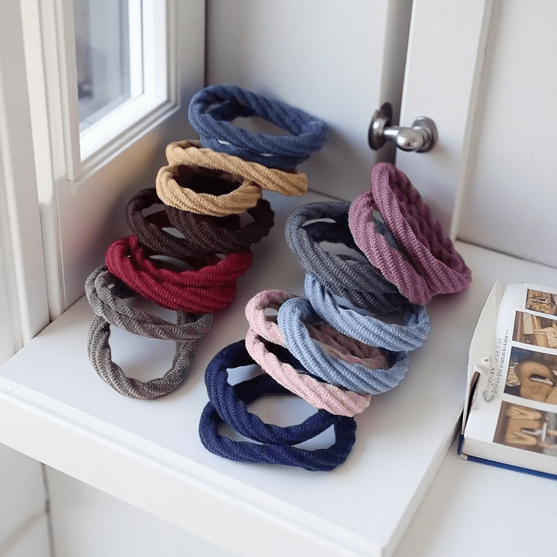 50pcs black assorted colors satin nylon hair ties womens curly hair accessories headbands hair ties scrunchies for women and thanksgiving christmas gifts