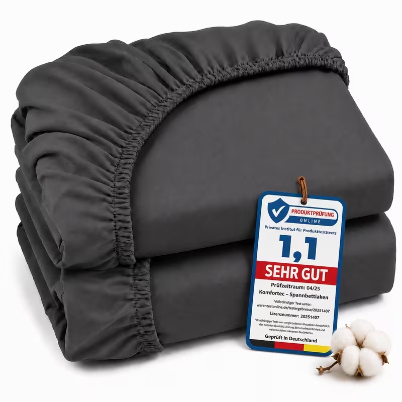Image of 2 Bed Sheets Made Of Cotton, With Elasticity Around (140 G/m2), Soft, Breathable, And Skin-friendly, Suitable For Box Spring Beds, Bed Boards, And Mattresses