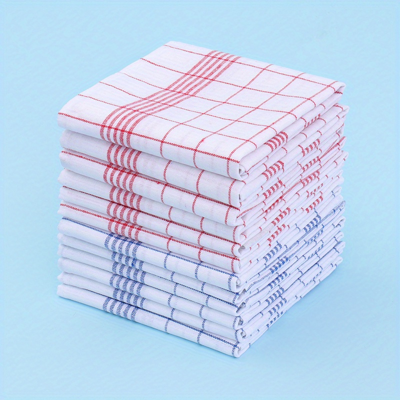 

Dish Cloths, -drying Polyester , Low-lint - Tea Cloths, Red And , And Dining