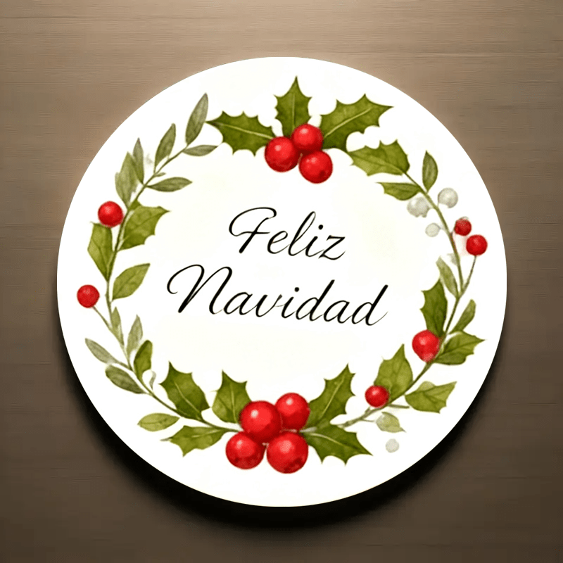 TEMU 160/480pcs Pegatinas en Español con Diseño "¡ Navidad!" - Etiquetas Festivas para Cajas de Regalo, Fiestas Navideñas, Tarjetas de , Cajas de