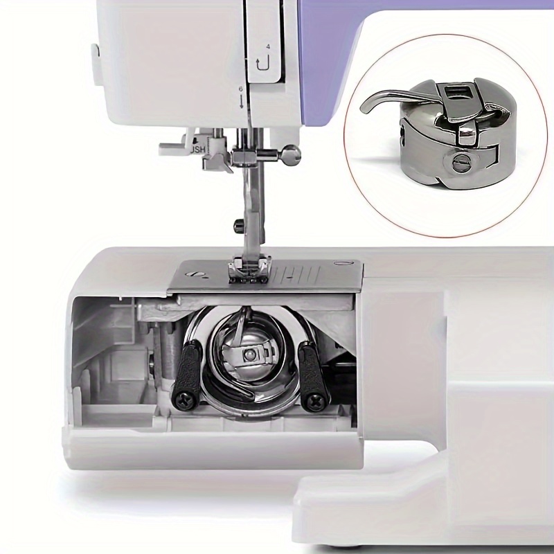 4pcs Sewing Machine Bobbin Case- Universal Silvery Gray Bobbin for Household Sewing Machines- Durable DIY Needle and Thread Sewing Accessories