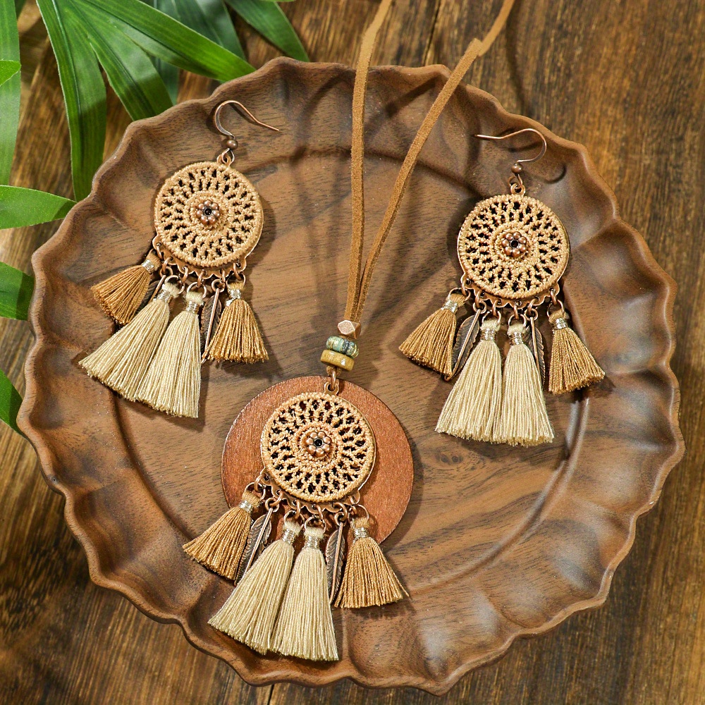 Long Bohemian Statement Necklaces Handmade Long Bohemian Yellow