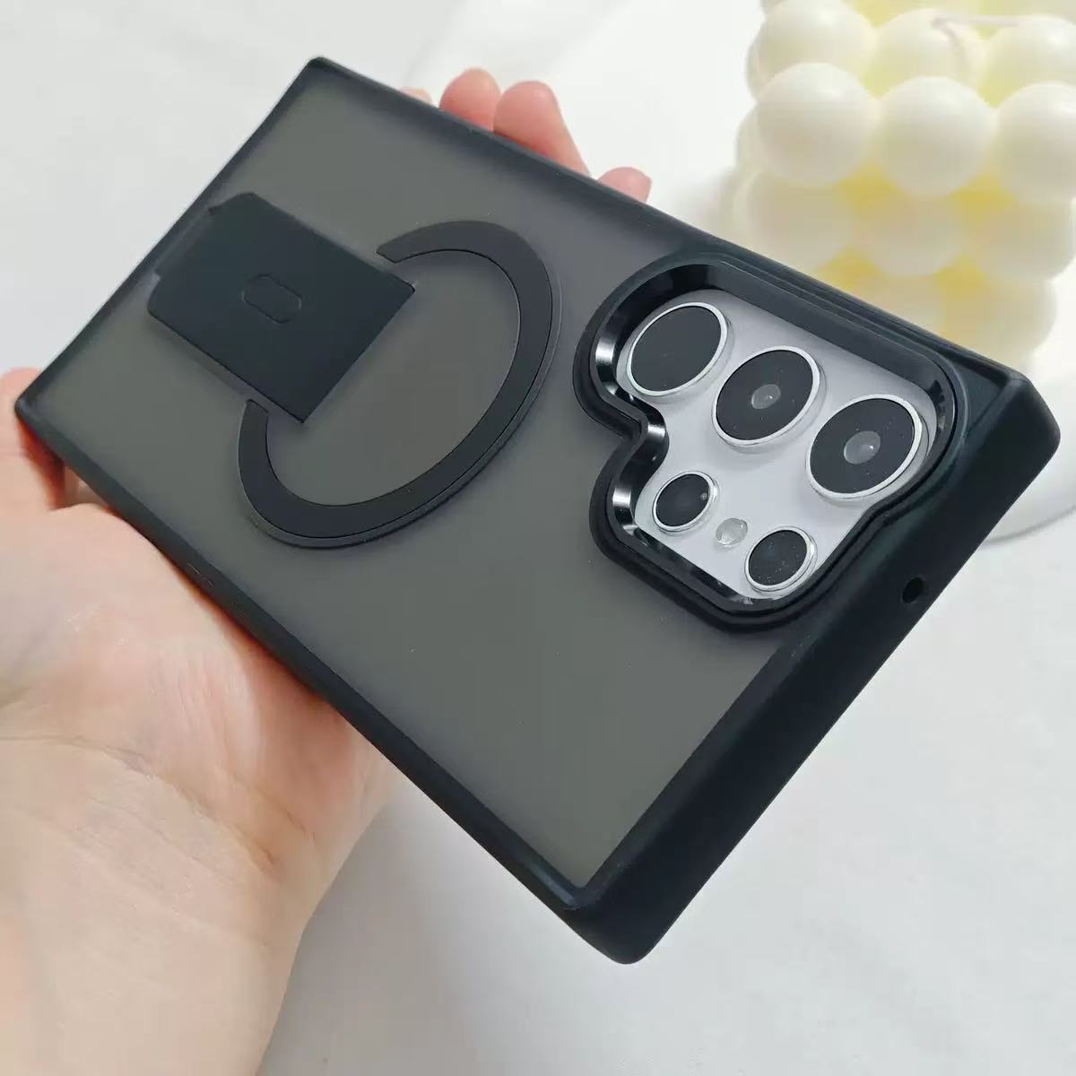 coque de téléphone - coque de protection magnétique   fil à chargement mat de haute qualité pour samsung s23, s24 ultra, s24 plus et s25 ultra, avec des bords souples antichoc et une protection métallique de lappareil photo Détails du produit 3
