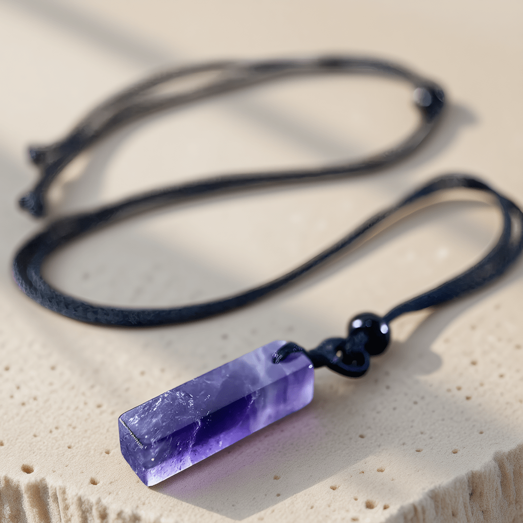 TEMU Column Pendant Necklace Irregular Natural Stone Pendant Necklace Additions