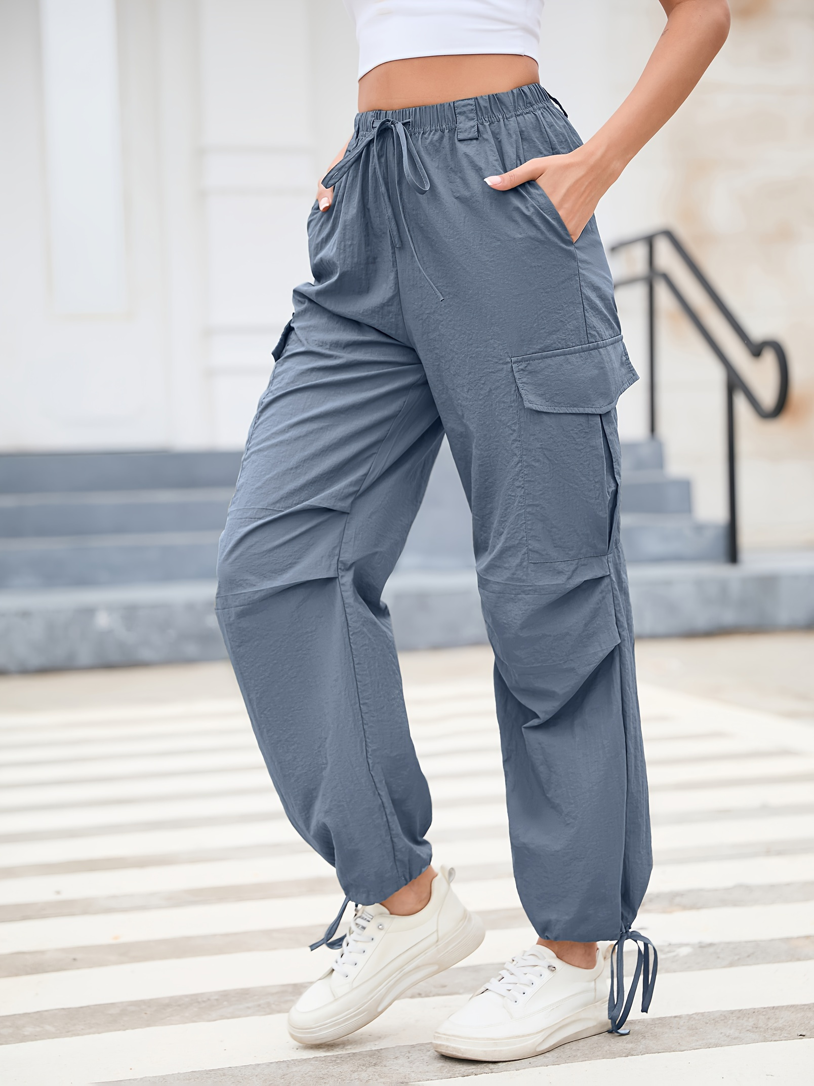 【U LAN】Boro Track Cargo Banding Pants under cargo nylon pants - plumplum | 60% - Asian Fashion