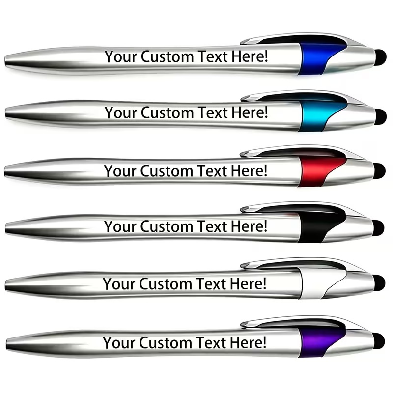 TEMU /60/120/200pcs Custom Plastic Ballpoint Pens, Bulk Order Available, Printed With Text, Messages, And Logos, , Supplies, Gifts For Colleagues And