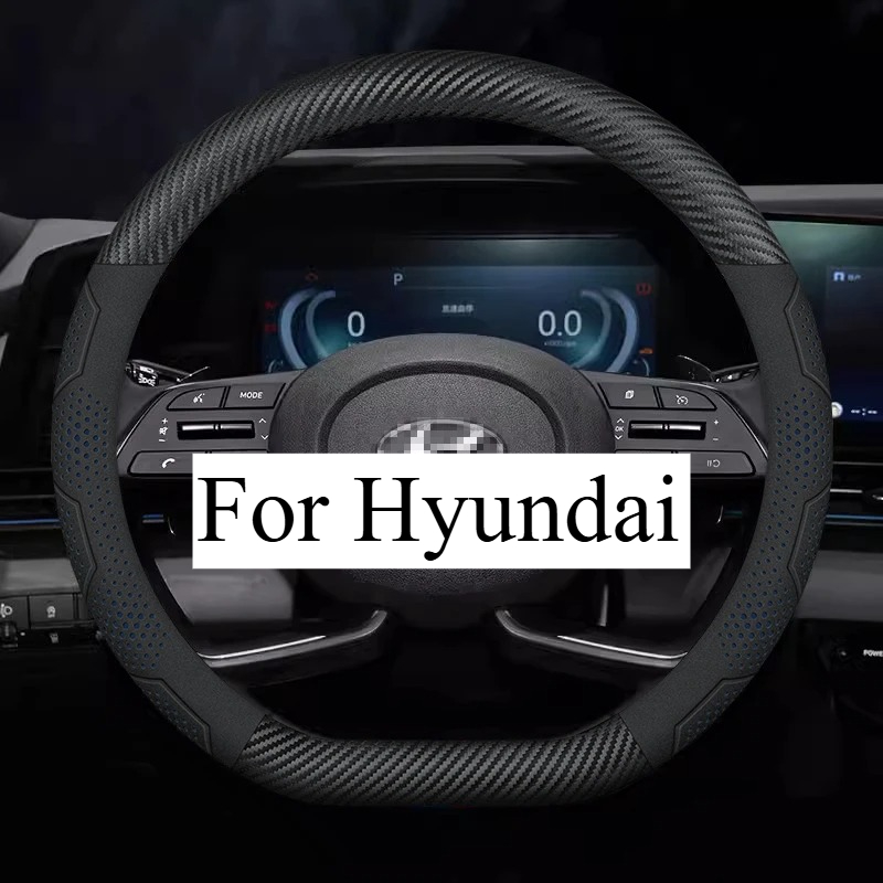 TEMU Car Steering Wheel Of Carbon Fiber And Suede For Various For Models Including , , I10, I30, , , Santafe, Tucson, And
