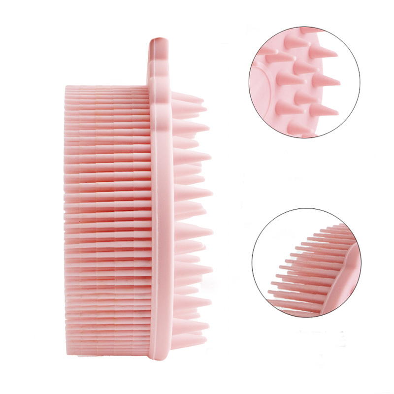 Cepillo de Baño de Silicona Más Vendido, Cepillo de Masaje para el Cuero Cabelludo para Exfoliación, Alivio de Picazón y Eliminación de Piel Muerta, Cepillo de Ducha Redondo Ergonómico con Colgador, Cepillo de Limpieza Exfoliante de Silicona Suave para el Cuerpo y el Cuero Cabelludo